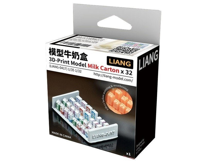 Liang Model 1/35 Scale 32x Milk Cartons LIANG-0417 Plastic Model Kit