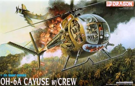 Dragon Models 1:35 scale OH-6A Cayuse with Crew 3310 scale model kit