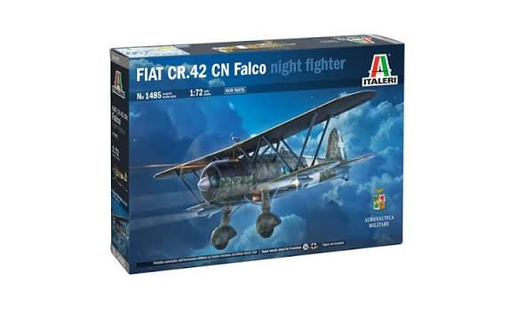 Italeri 1/72 FIAT CR.42 CN Falco Night Fighter 1485 WWII Italian Aircraft Model Kit NZ Stock