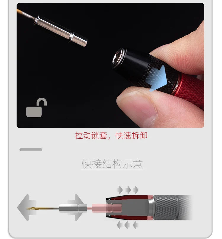 Hobby Mio HMZ-01 Hand Drill & Twist Drill Bit Set B (1.0–3.0mm) Quick-Release Handle NZ Stock