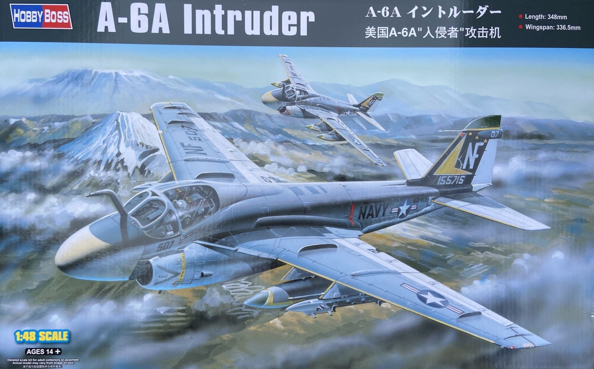 HobbyBoss 1/48 Grumman A‑6A Intruder – U.S. Navy All‑Weather Attack Aircraft (Kit No. 81708)