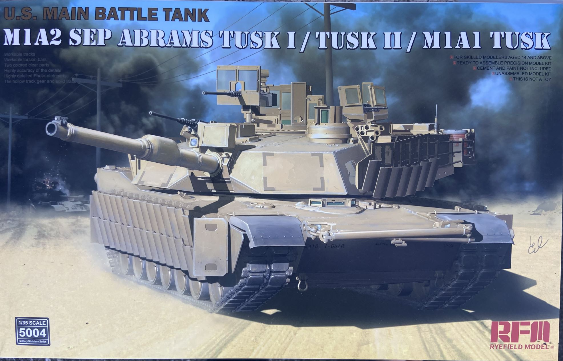 M1A2 SEP Abrams TUSK I /TUSK II 2 in 1 with full interior