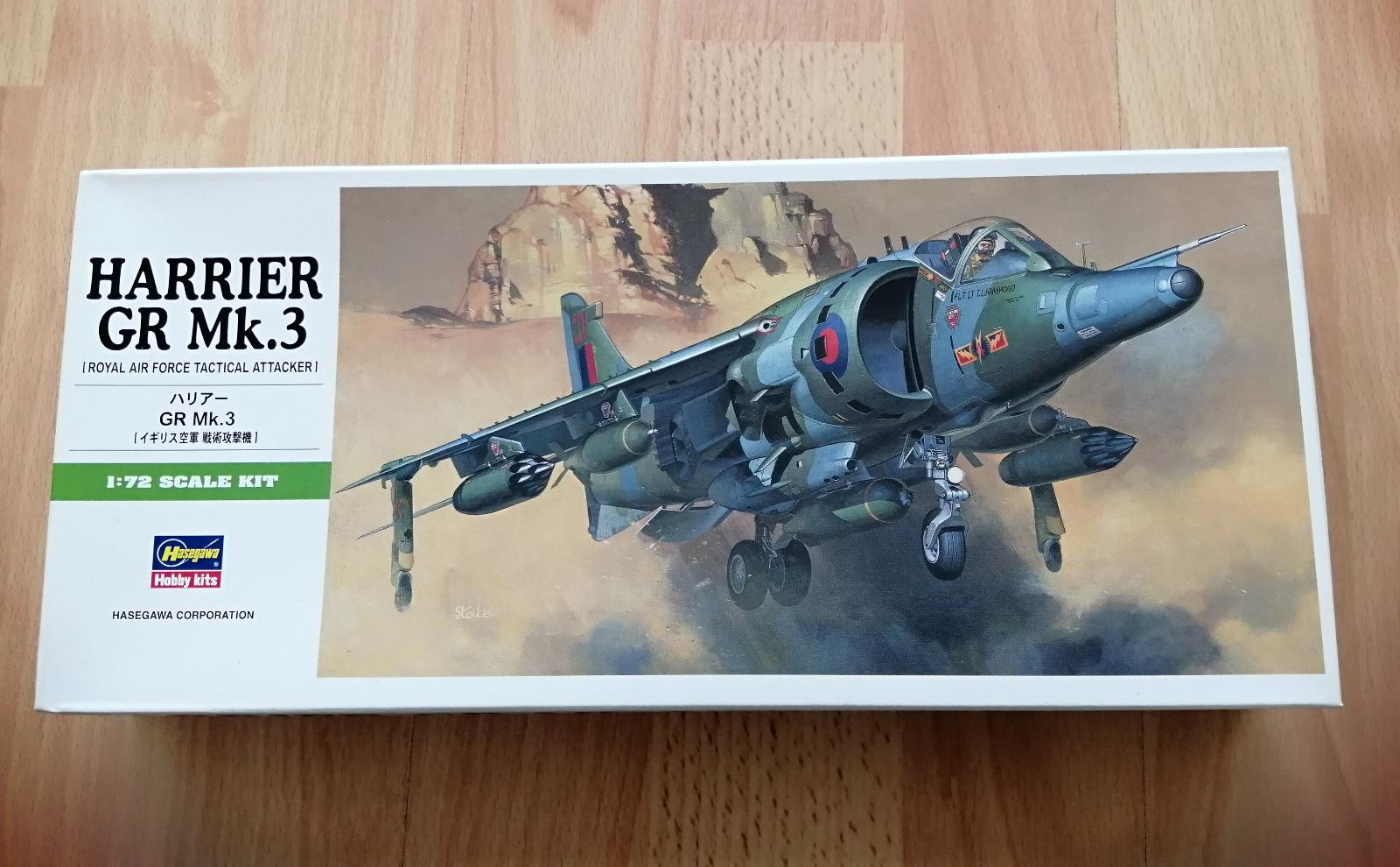 Hawker Harrier GR Mk.3 Hasegawa No. 00236 1:72 Model Kit