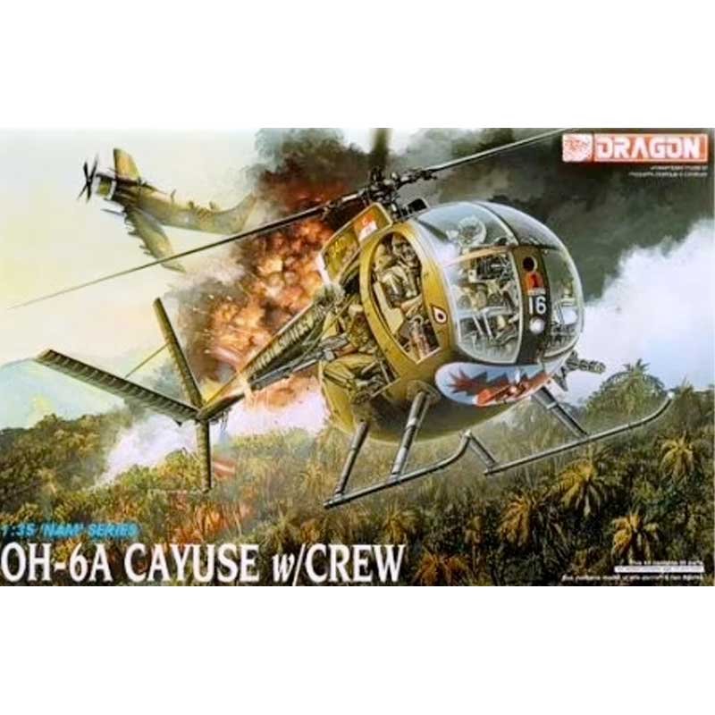 Dragon Models 1:35 scale OH-6A Cayuse with Crew 3310 scale model kit