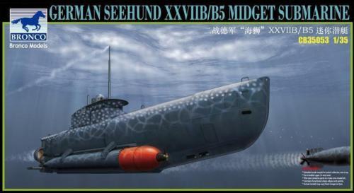 Bronco 1/35 Scale German Seehund XXVIIB/B5 Midget Submarine Plastic Model Kit CB35053 NZ Stock