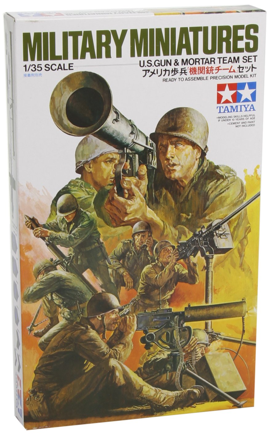 Tamiya 1/35 Scale U.S. Gun & Mortar Team Plastic Model 35086 NZ Stock