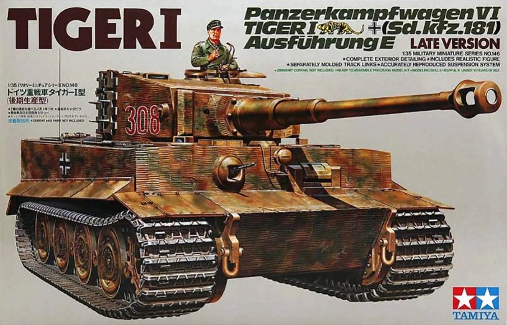 Tamiya 1/35 Pz.Kpfw.VI Ausf.E Sd.Kfz.181 Tiger I Late Production German Heavy Tank Plastic Model Kit 35146 NZ Stock