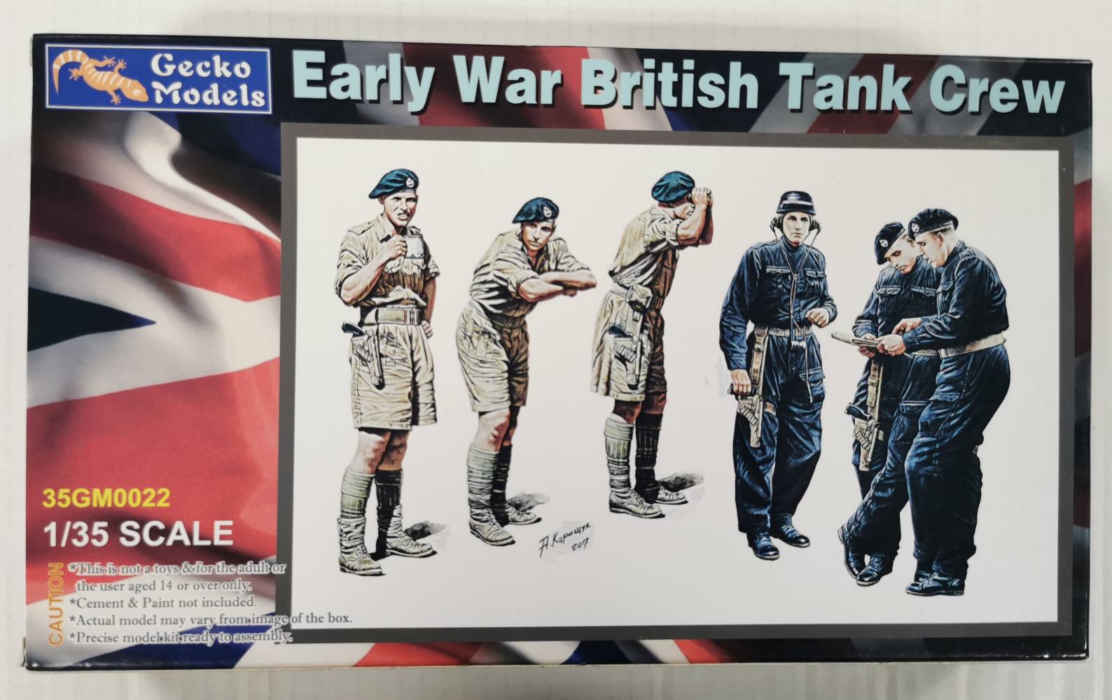 Gecko 1/35 Early War British Tank Crew – Kit No. 35GM0022