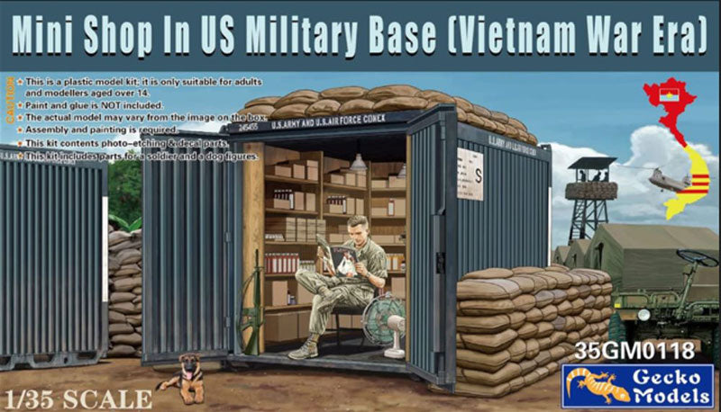 Gecko Models 1/35 Mini Shop in U.S. Military Base Vietnam War 35GM0118 Diorama Kit NZ Stock