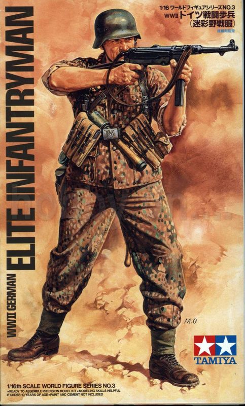 Tamiya 1/16 WWII German Elite Infantryman Military Figure Plastic Model Kit 36303 NZ Stock