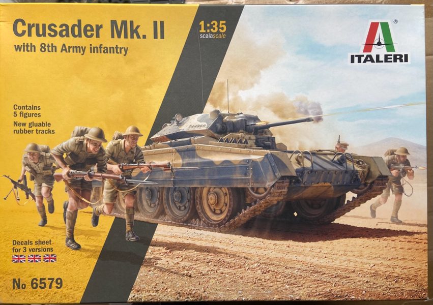 1/35 italeri 6579 crusader Mk.ii with 8th army infantry