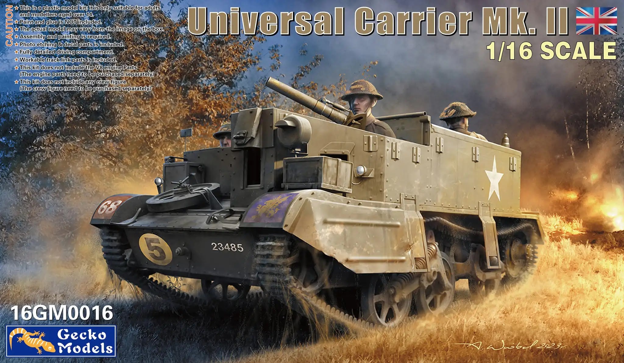 Universal Carrier Mk.II 1:16 Scale Model Kit by Gecko Models No. 16GM0016