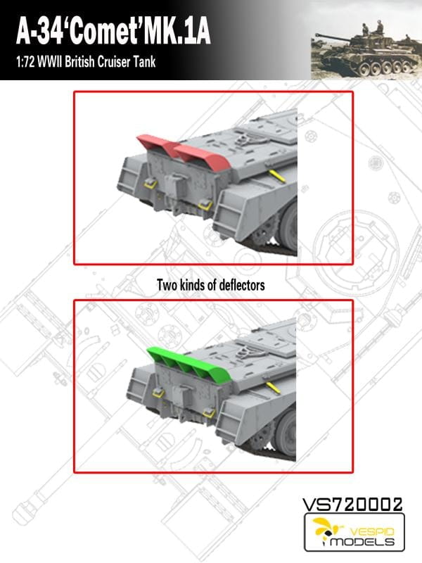 VESPID MODEL VS720002 1/72 A-34 Comet MK.1A