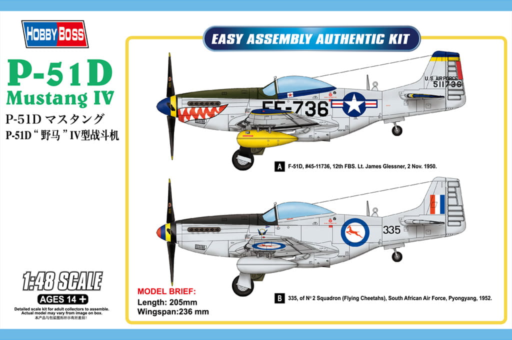 HobbyBoss 1/48 P‑51D Mustang – U.S. Army Air Force Fighter (No. 85806)