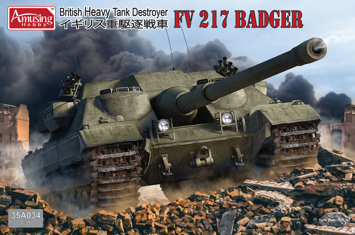 British Heavy tank Destroyer FV 217 Badger Amusing Hobby | No. 35A034 | 1:35