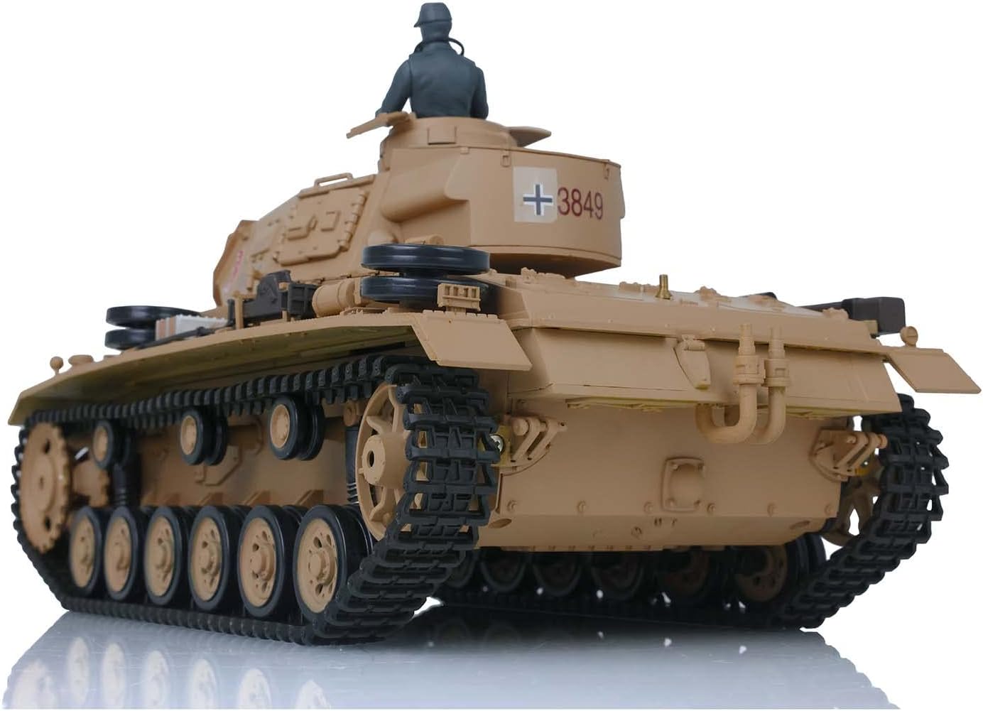 Henglong 1/16 Plastic German Panzer III H 3849 7.0 2.4G BB IR RC Tank Model RTR