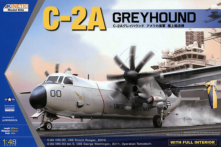 Kinetic 1/48 Grumman C-2A Greyhound K48025 U.S. Navy Carrier Onboard Delivery Aircraft Model Kit NZ Stock