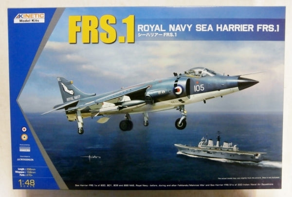 Kinetic 1/48 Royal Navy Sea Harrier FRS.1 K48035 British Fleet Air Arm V/STOL Fighter Model Kit NZ Stock
