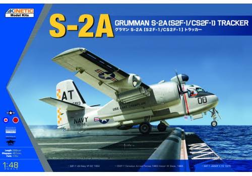 Kinetic 1/48 S-2A Tracker K48039 US Navy Anti-Submarine Warfare Aircraft Model Kit NZ Stock