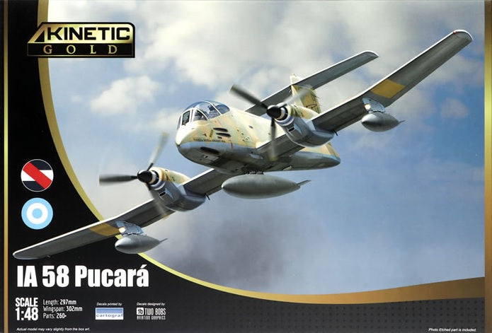 Kinetic 1/48 IA-58 Pucará K48078 Argentine Air Force Ground Attack Aircraft Model Kit NZ Stock