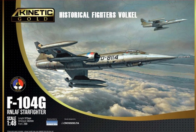 Kinetic 1/48 F-104G RNLAF Starfighter Historical Fighters Volkel K48090 Dutch Fighter Aircraft Model Kit NZ Stock