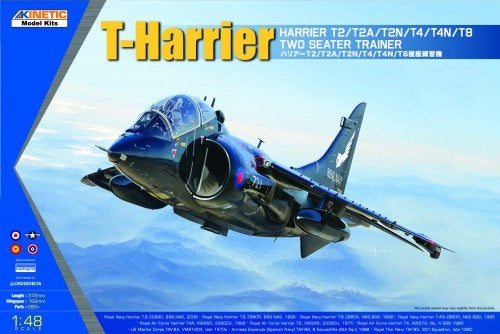 Kinetic 1/48 T-Harrier T2/T2A/T2N/T4/T4N/T8 Two-Seater Trainer K48040 British Harrier Model Kit NZ Stock