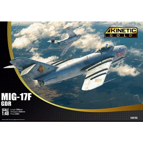 Kinetic 1/48 MiG-17F GDR East German Air Force K48165 Cold War Soviet Fighter Aircraft Model Kit NZ Stock