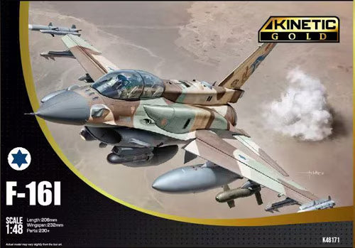 Kinetic 1/48 IAF F-16I Sufa Israeli Air Force Strike Fighting Falcon Multirole Jet Plastic Model Kit K48171 NZ Stock