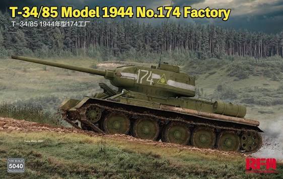 Rye Field Model 1/35 T-34/85 Model 1944 No.174 Factory Soviet Medium Tank RM-5040 Plastic Model Kit NZ Stock