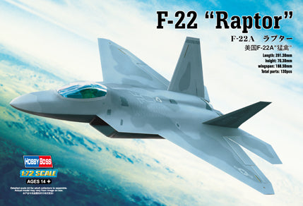 HobbyBoss 1/72 Scale F-22 Raptor Plastic Model Kit 80210