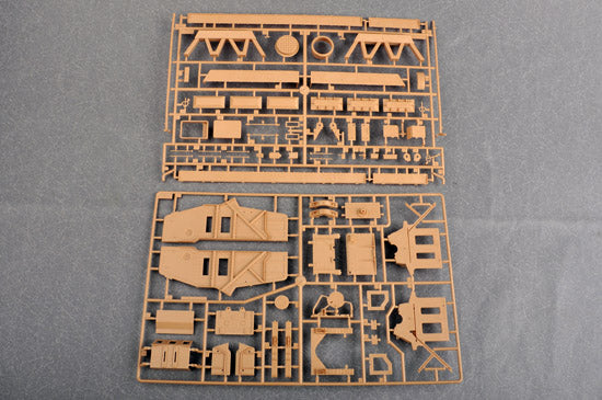 Trumpeter 1/35 Mörser Karl-Gerät 040/041 Initial Version on Railway Transport Carrier WWII Heavy Mortar Kit 00208