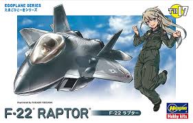 Hasegawa Eggplane Series F-22 Raptor Cartoon Aircraft Plastic Model Kit 60127 NZ Stock