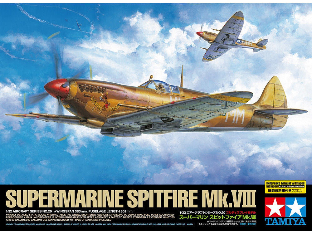 Tamiya 1/32 Scale Supermarine Spitfire Mk.VIII Plastic Model 60320 NZ Stock
