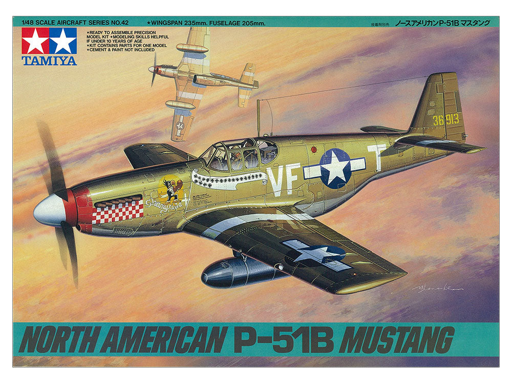Tamiya 1/48 Scale North American P-51B Mustang Plastic Model 61042 NZ Stock