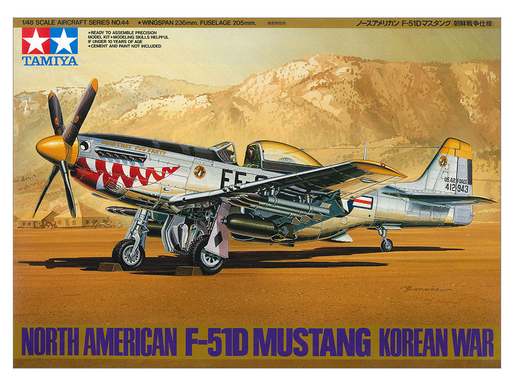 Tamiya 1/48 Scale North American F-51D Mustang Korean War Plastic Model 61044 NZ Stock