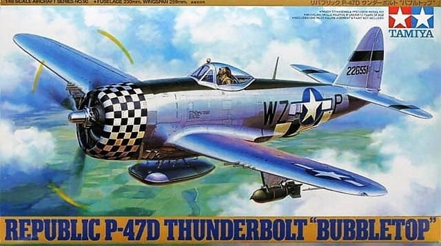 Tamiya 1/48 Scale Republic P-47D Thunderbolt “Bubbletop” Plastic Model 61090 NZ Stock