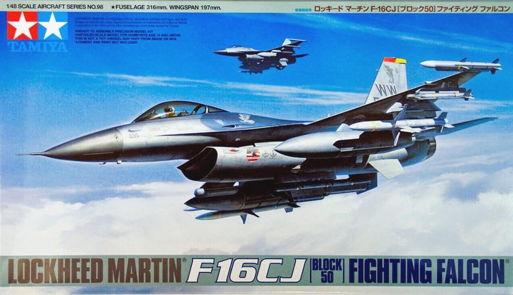 Tamiya 1/48 Scale Lockheed Martin F-16CJ Block 50 Fighting Falcon Plastic Model 61098 NZ Stock