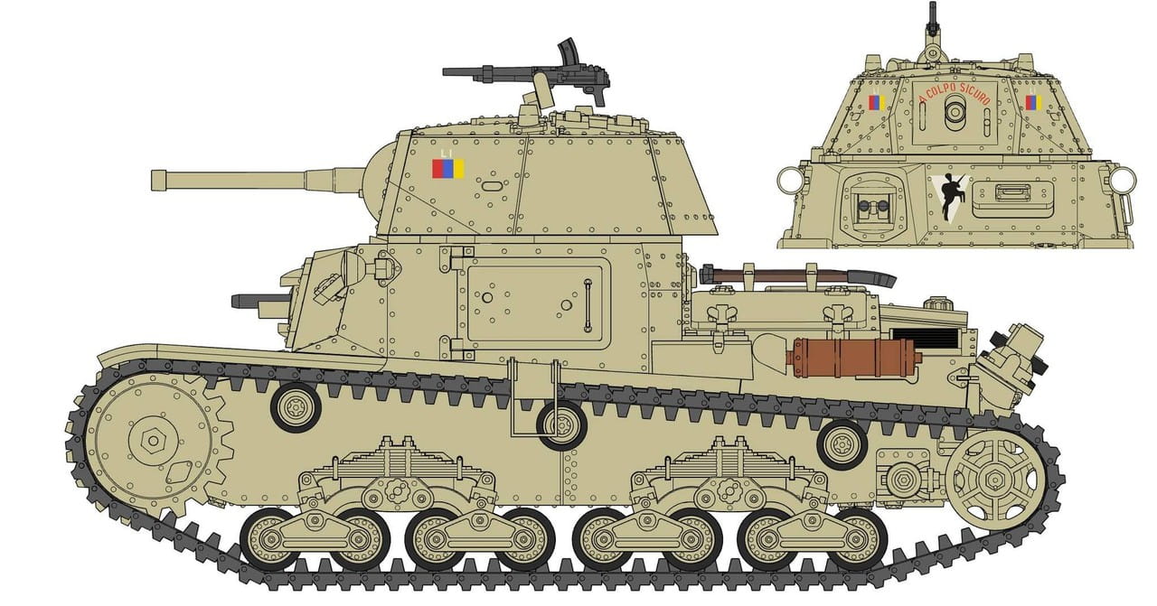 IBG Models 1:72 scale M13/40 Italian Tank Late Production 72125 scale model kit