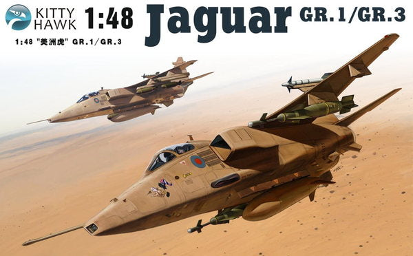 Kitty Hawk 1/48 SEPECAT Jaguar GR.1/GR.3 KH80106 RAF British Ground Attack Fighter Jet Aircraft Plastic Model Kit NZ Stock