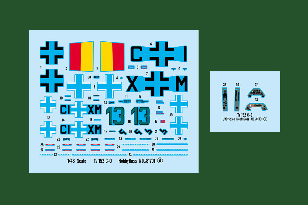 HobbyBoss 1/48 Focke-Wulf Ta 152 C-0 81701 WWII German Luftwaffe Fighter Aircraft Model Kit NZ Stock