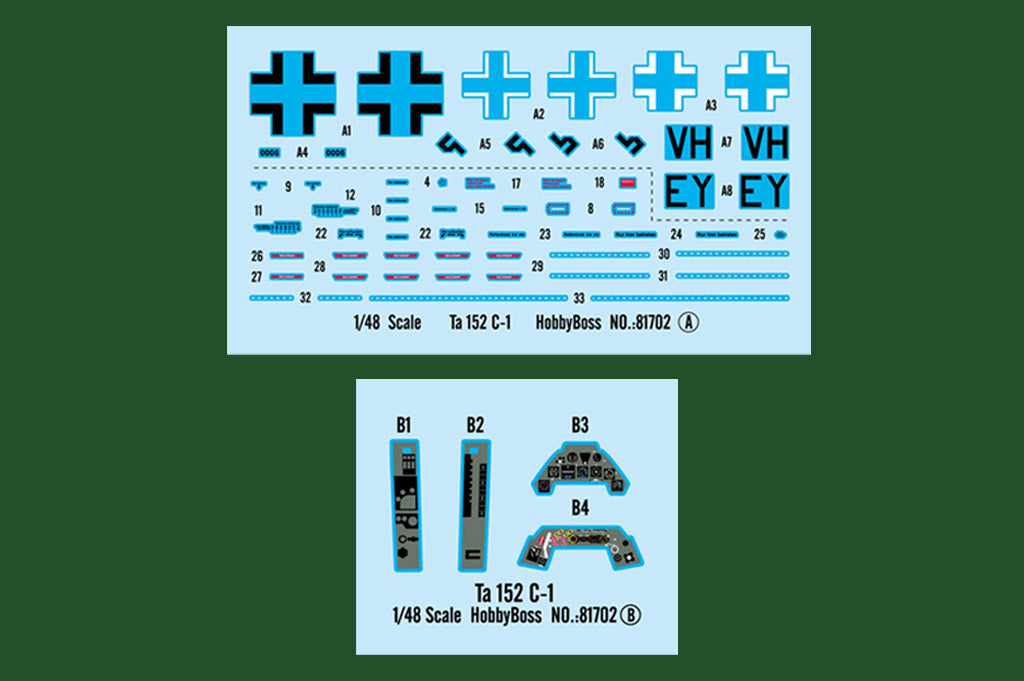 HobbyBoss 1/48 Focke-Wulf Ta 152 C-1 81702 WWII German Luftwaffe Fighter Aircraft Model Kit NZ Stock
