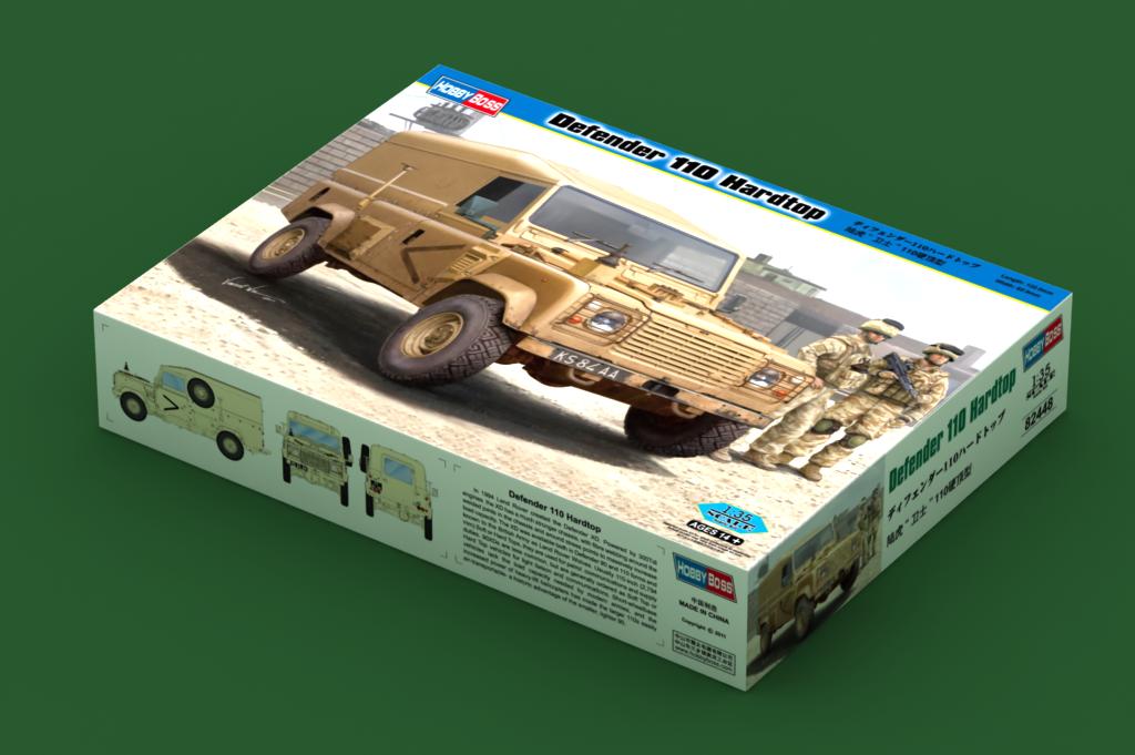 HobbyBoss 1/35 Land Rover Defender 110 Hardtop 82448 British 4x4 Utility Vehicle Model Kit NZ Stock