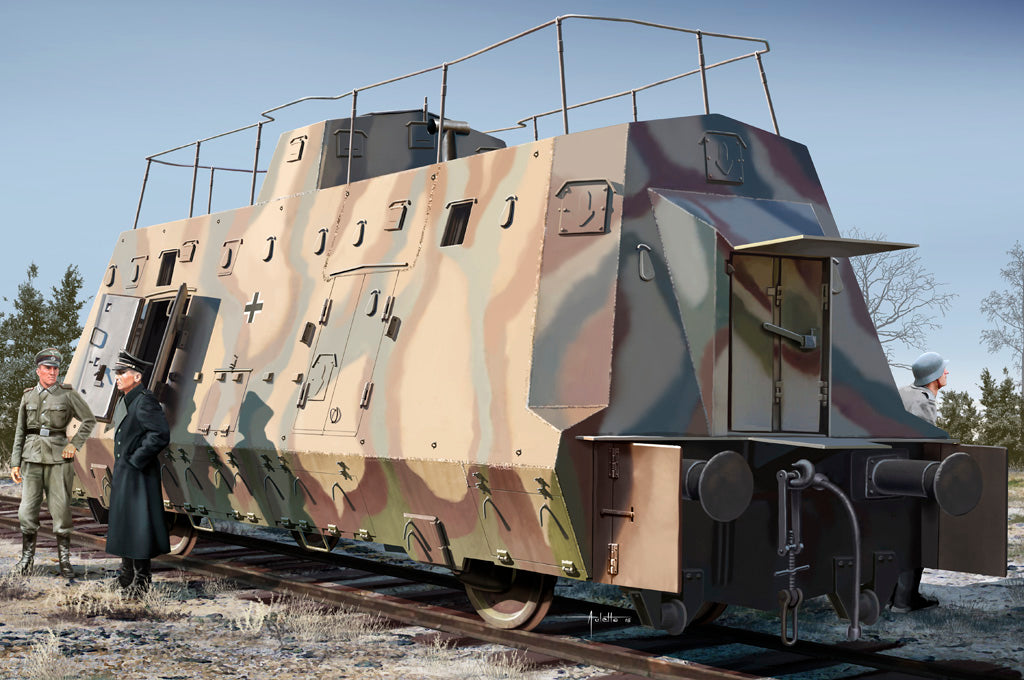 HobbyBoss 1/72 German BP-42 Kommandowagen 82924 WWII Armoured Train Command Car Plastic Model Kit NZ Stock