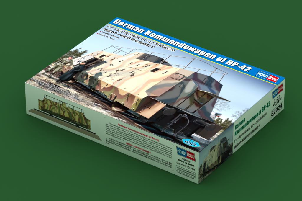 HobbyBoss 1/72 German BP-42 Kommandowagen 82924 WWII Armoured Train Command Car Plastic Model Kit NZ Stock