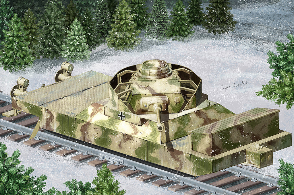 HobbyBoss 1/72 German Panzerjägerwagen Vol.1 82954 WWII German Armoured Train Anti-Tank Railway Wagon Plastic Model Kit NZ Stock