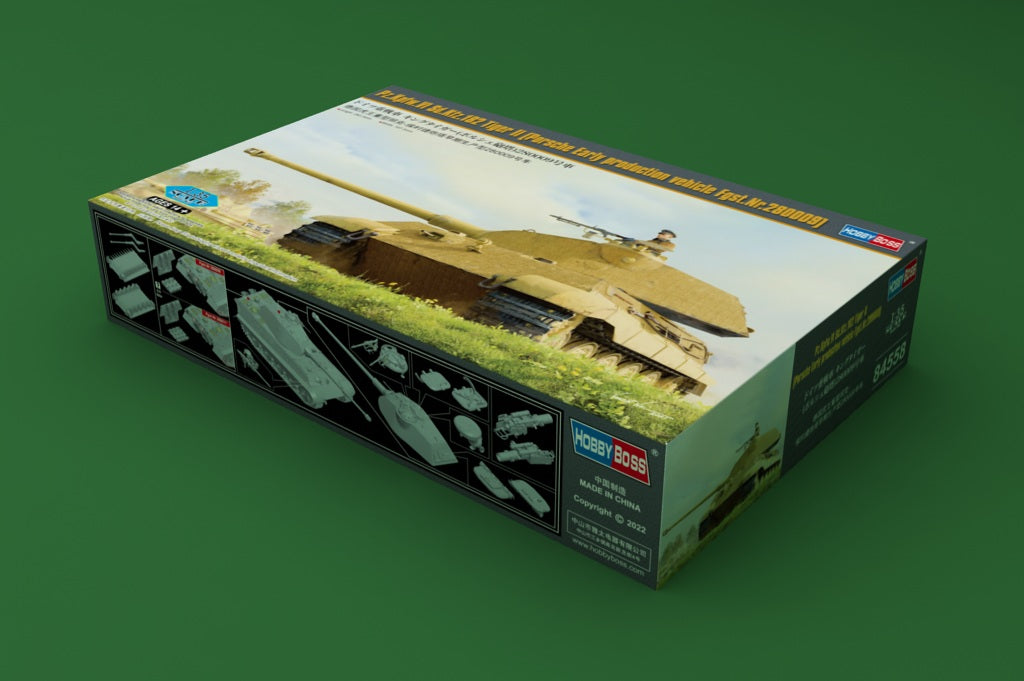 HobbyBoss 1/35 German Tiger II King Tiger Porsche Early Production Fgst.Nr.280009 84558 WWII Heavy Tank Plastic Model Kit NZ Stock