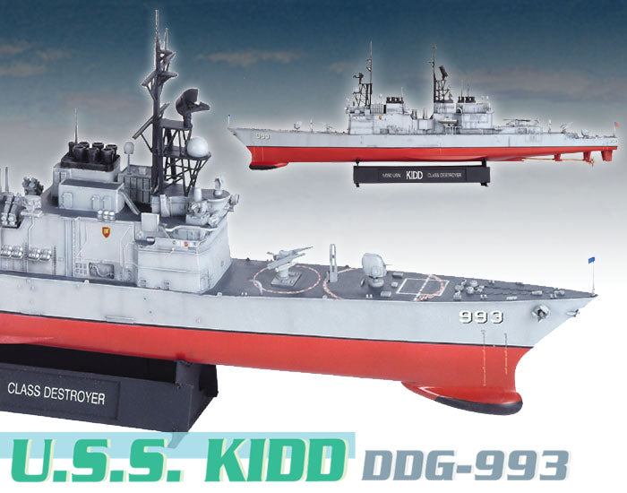 Dragon 1:350 scale USS Kidd DDG-993 1014 scale model kit