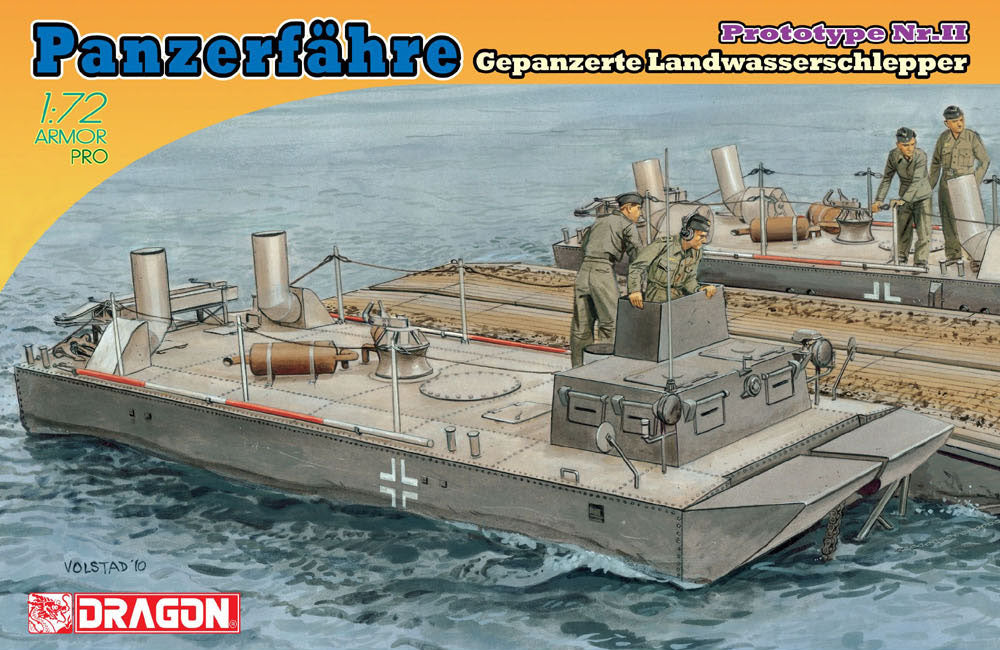 Dragon 1:72 scale Panzerfähre Gepanzerter Landwasserschlepper Prototype Nr.II 7490 scale model kit