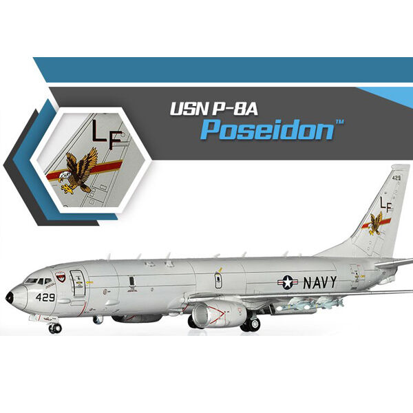 Academy 1:144 scale USN P-8A Poseidon "With Australian RAAF Markings" 12635 scale model kit
