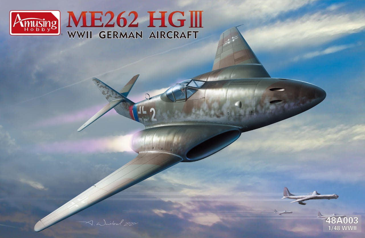 Amusing Hobby 1/48 scale Messerschmitt Me 262 HGIII 48A003 scale model kit